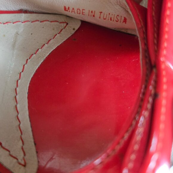 Y2K Miss Sixty Red Patent Leather Ballet flats EUR size 36 Peep toe Bows US 5.5 - Picture 12 of 12